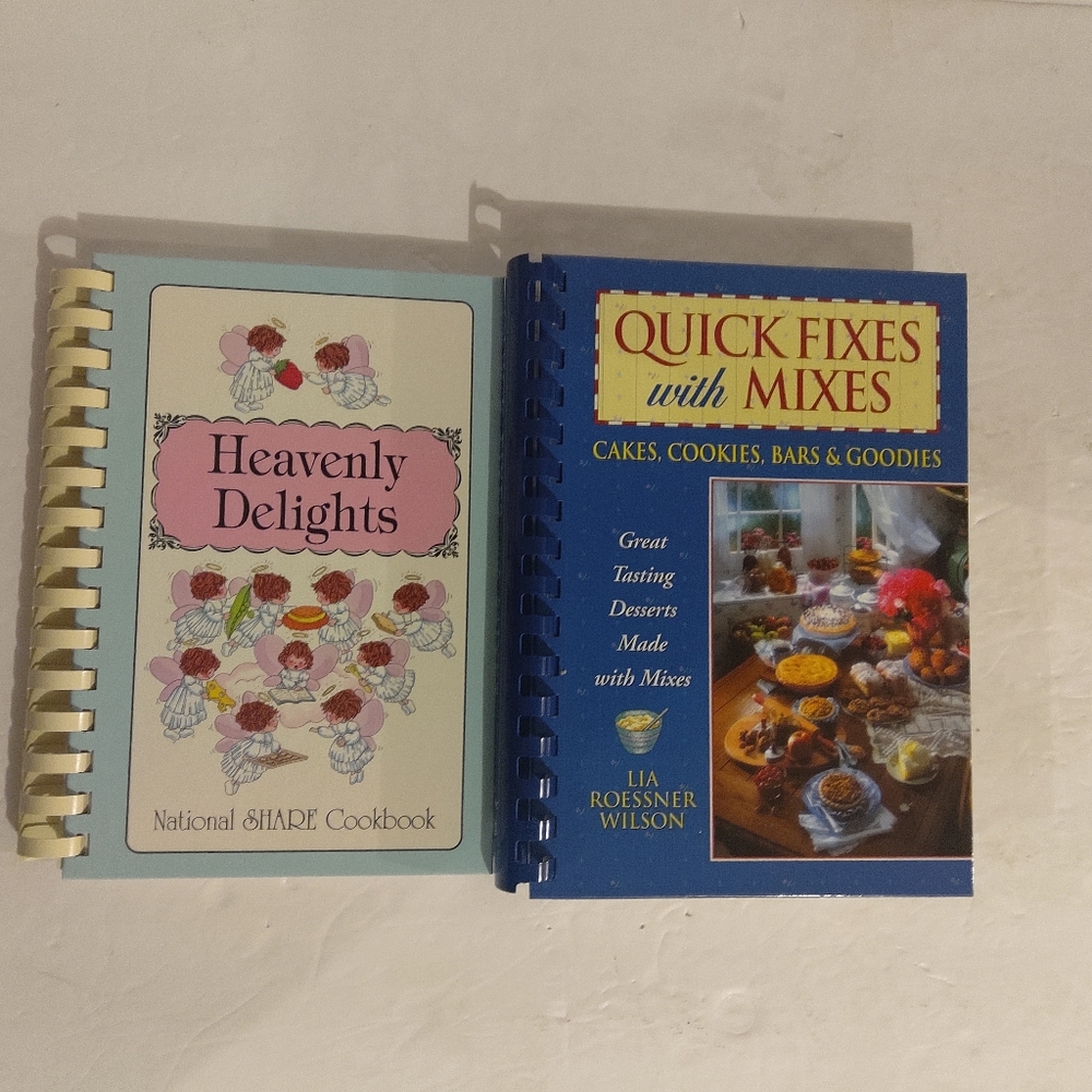 Set of 2 cookbooks. Quick Foxes w/Mixed, & Heavenly Delights. Dessert Co…